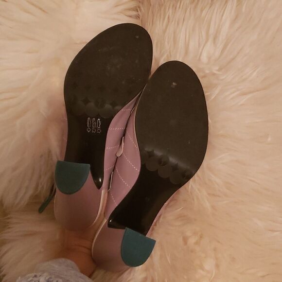 𝅺john Fluevog ATTIC TZIPORAH SLINGBACK WITH APPLIQUÉ size 11 - Picture 10 of 12